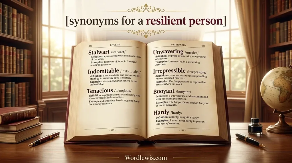 synonyms for a resilient person