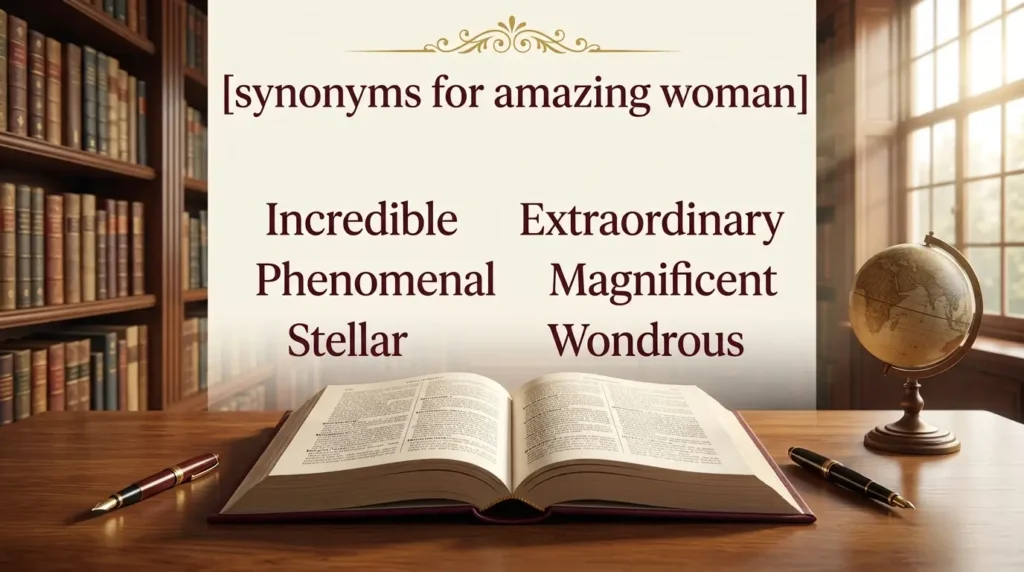 synonyms for amazing woman