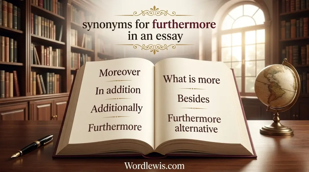 synonyms for furthermore in an essay