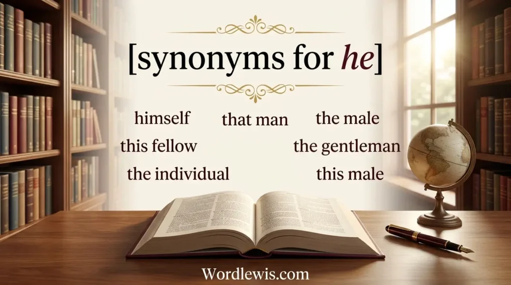 synonyms for he