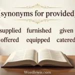synonyms for provided