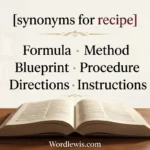 synonyms for recipe