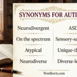 synonyms for autistic