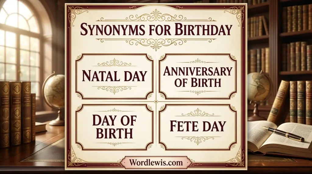 synonyms for birthday
