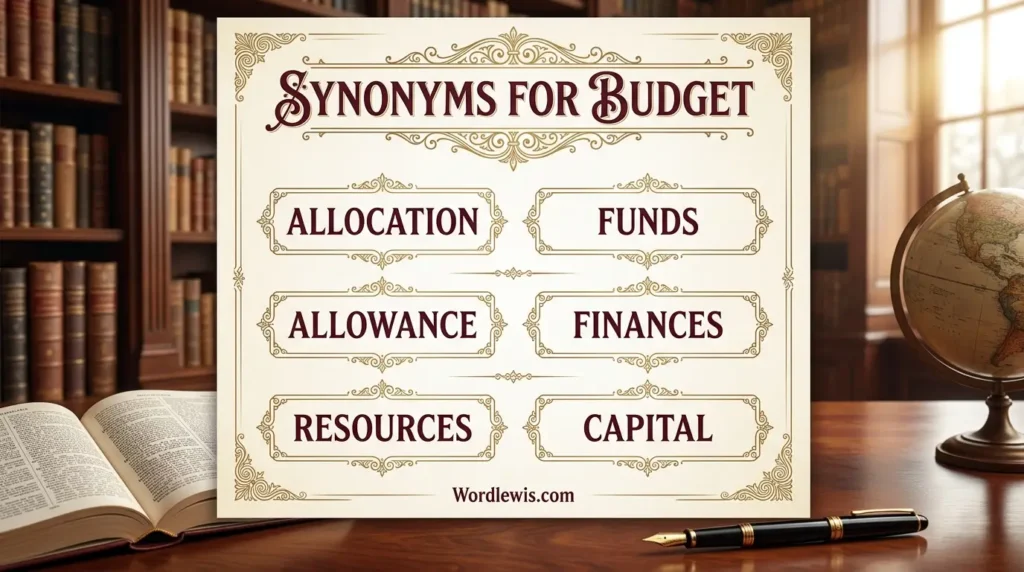 synonyms for budget