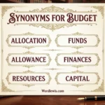 synonyms for budget