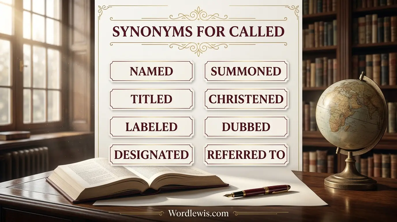 synonyms for called