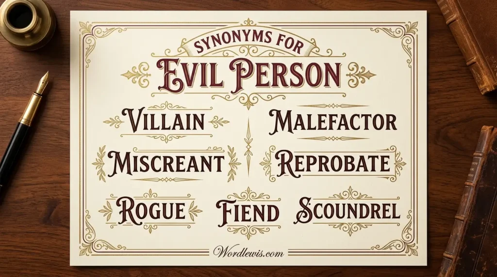 synonyms for evil person