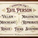synonyms for evil person
