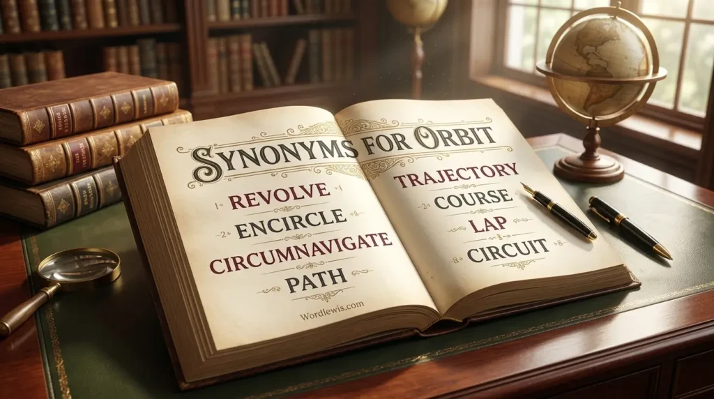 synonyms for orbit
