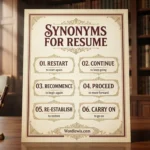 synonyms for resume